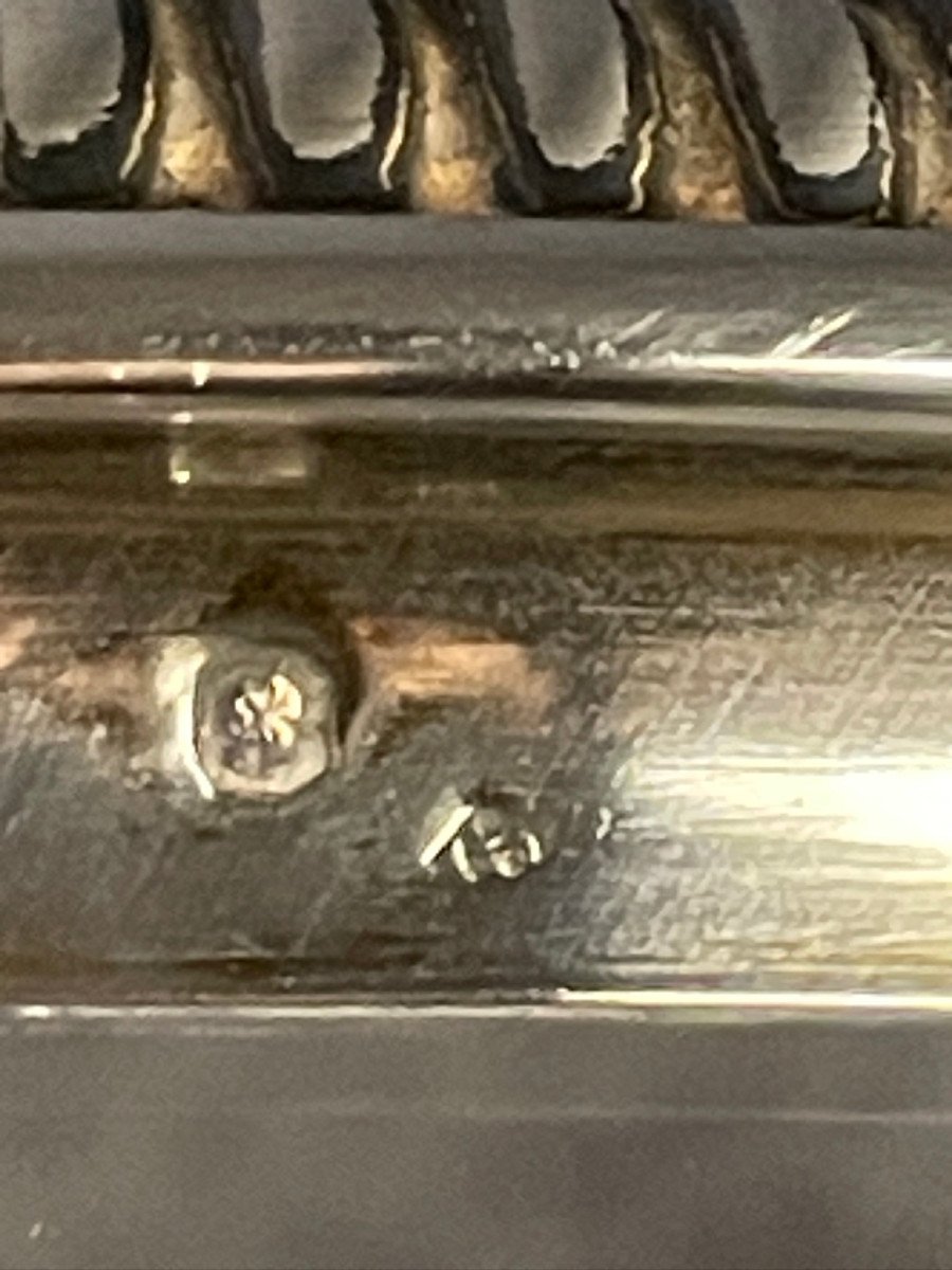 Baccarat : rare seau à champagne cristal taillé et argent Odiot-photo-6