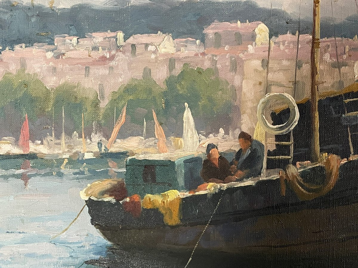 Port And Fishing Boat By Louis Mourgues (sainte Maxime)-photo-1