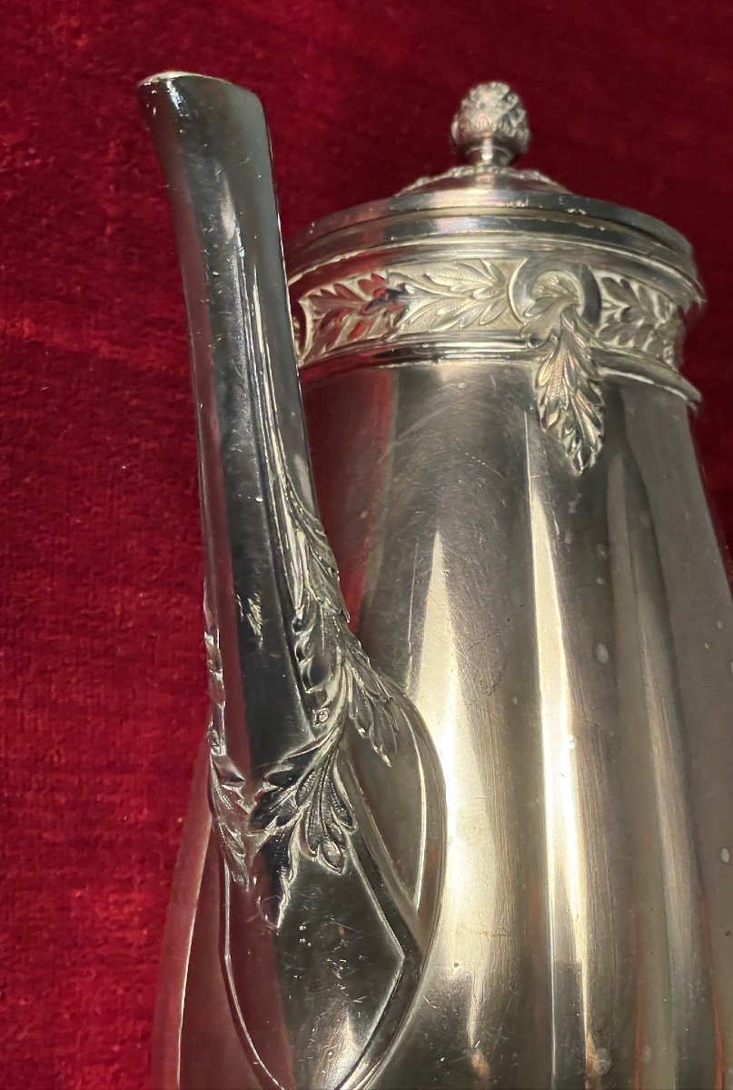 Verseuse, Théière Ou Cafetière En Métal Argenté - Fin XIXème-photo-2