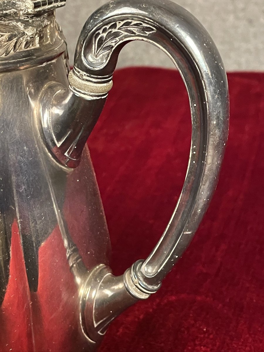 Verseuse, Théière Ou Cafetière En Métal Argenté - Fin XIXème-photo-4