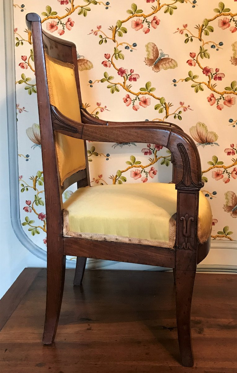 Petit fauteuil d’enfant d’époque Empire en acajou XIXème-photo-3