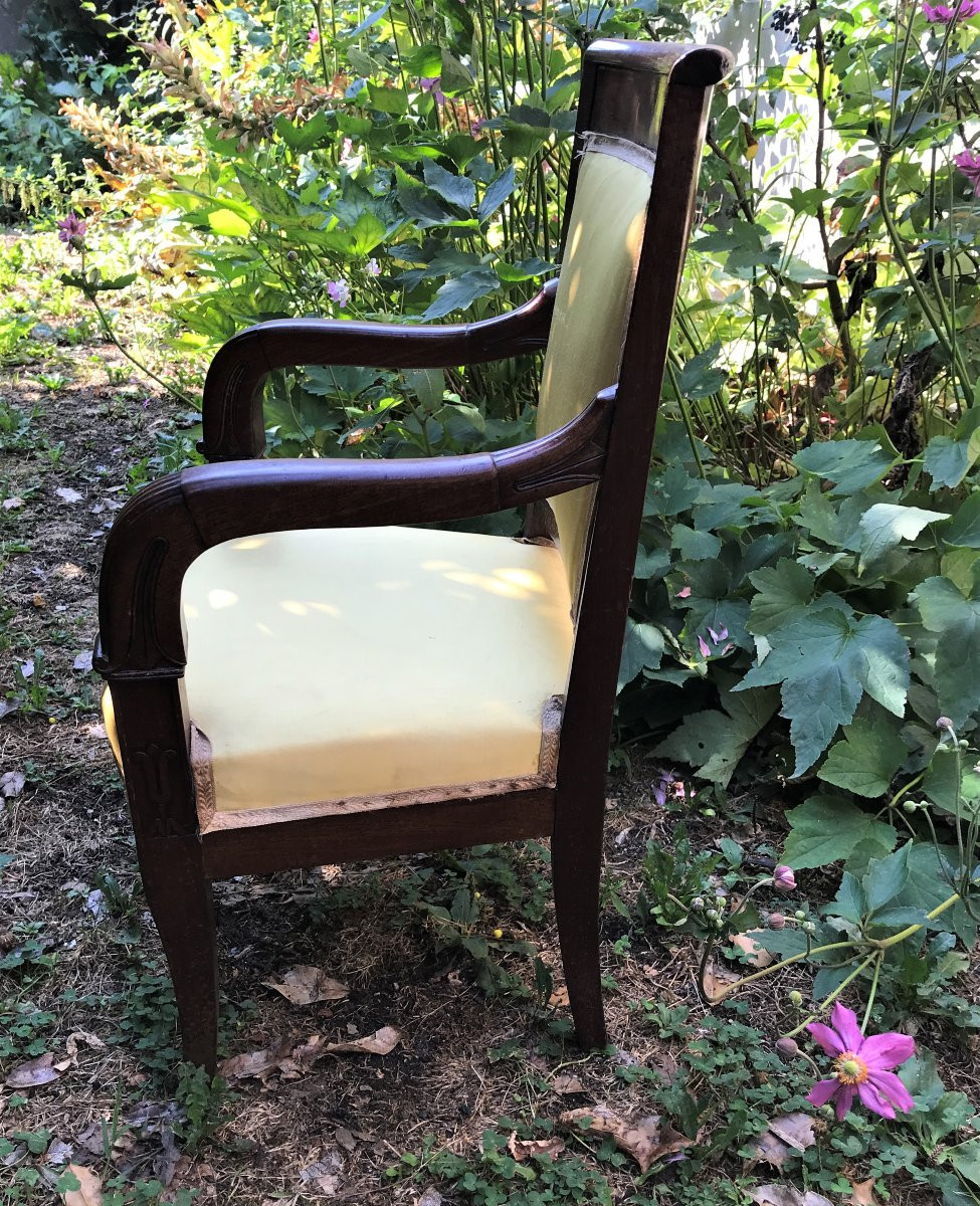Petit fauteuil d’enfant d’époque Empire en acajou XIXème-photo-1