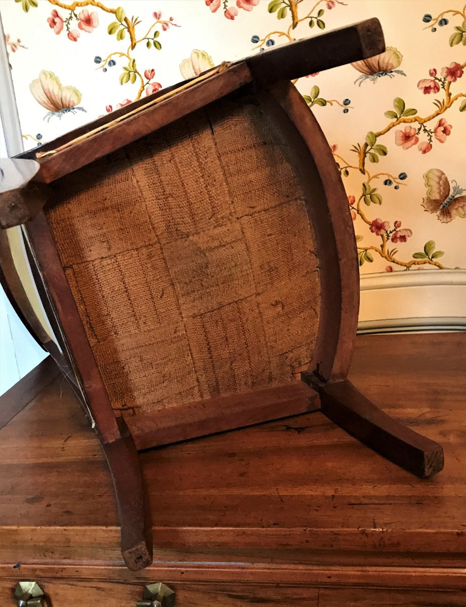 Petit fauteuil d’enfant d’époque Empire en acajou XIXème-photo-3