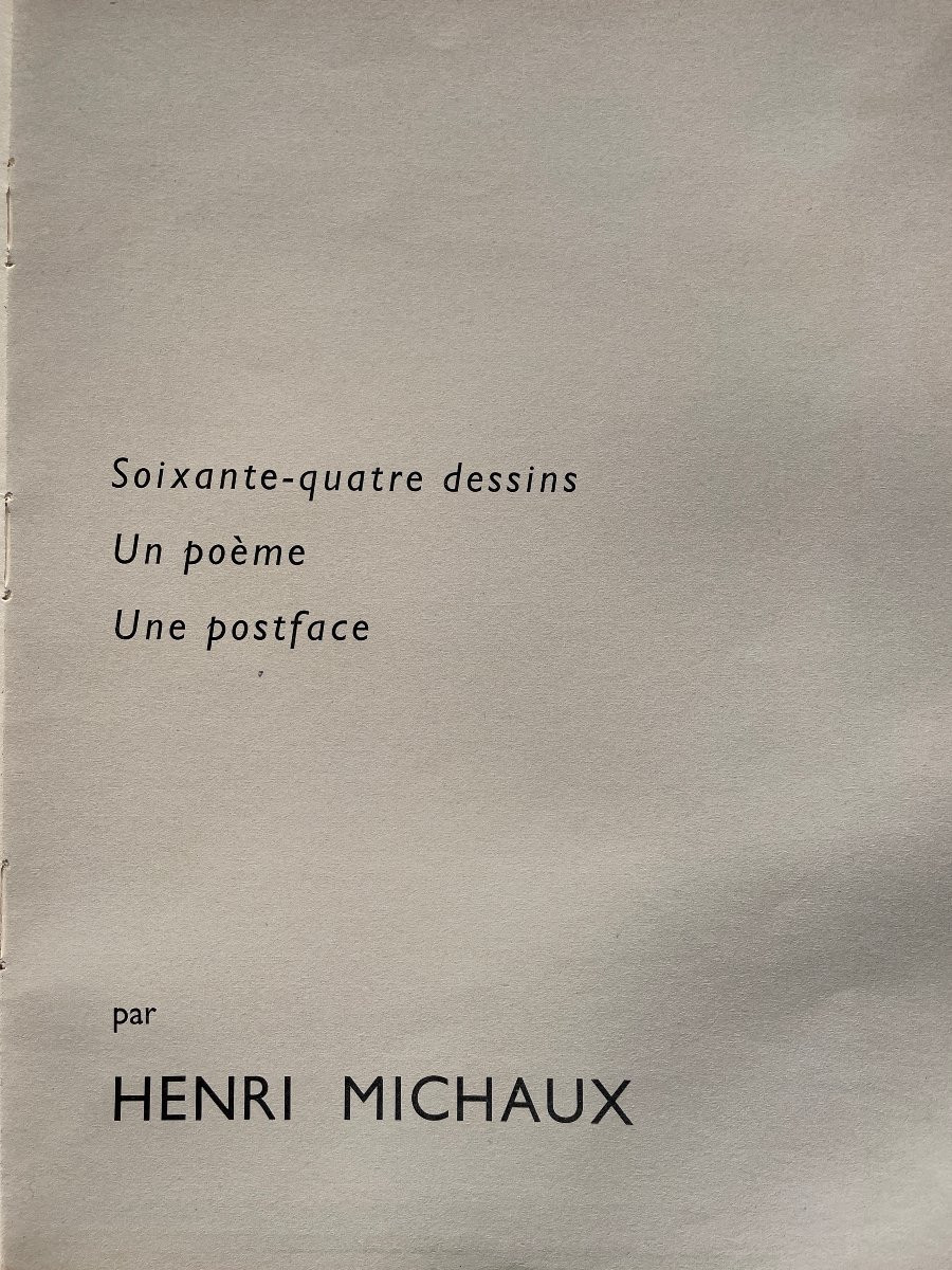 Henri Michaux “movements” Original Edition 64 Drawings 1951 Gallimard-photo-2