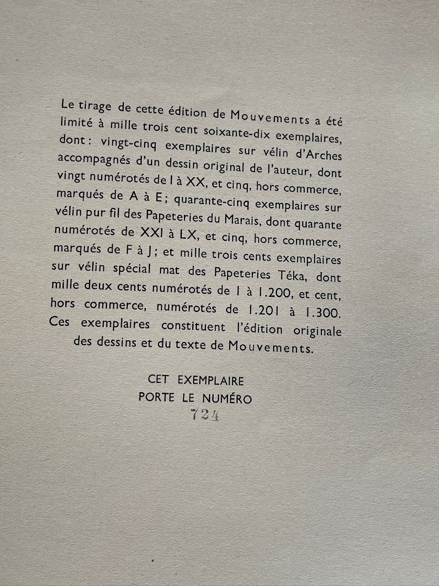 Henri Michaux “movements” Original Edition 64 Drawings 1951 Gallimard-photo-6