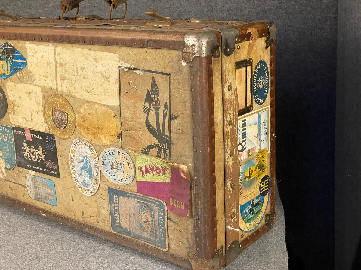 “paris-voyage” Suitcase, Great Traveler, Palace And Hotel Labels-photo-3