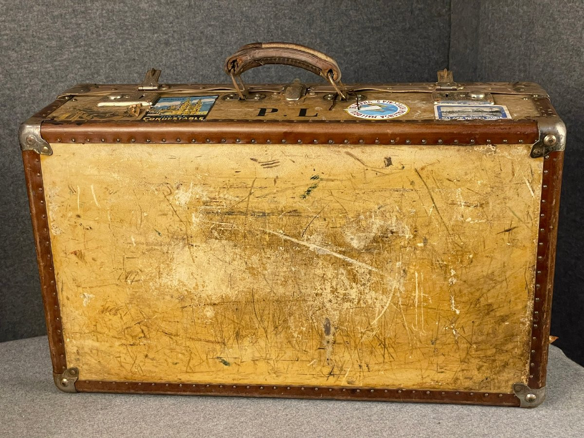 “paris-voyage” Suitcase, Great Traveler, Palace And Hotel Labels-photo-2
