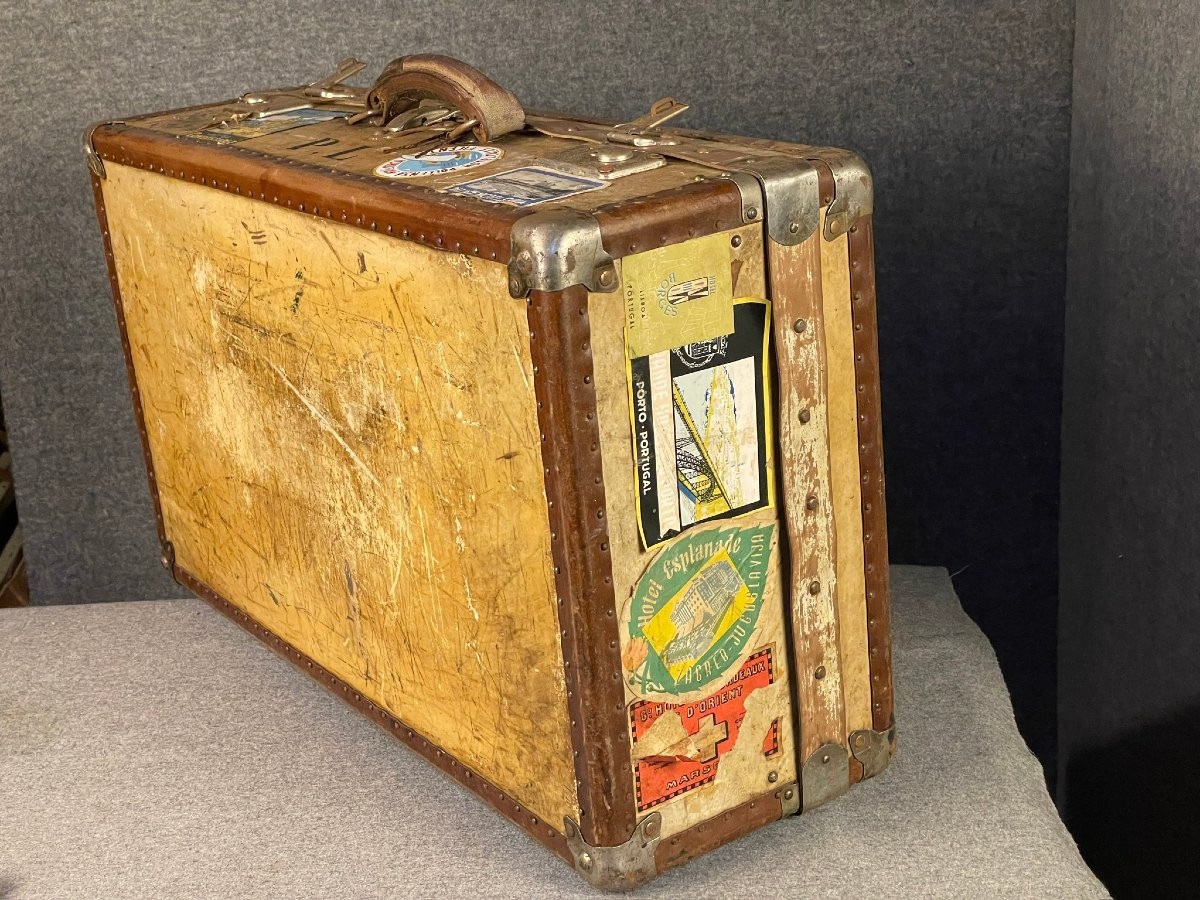 “paris-voyage” Suitcase, Great Traveler, Palace And Hotel Labels-photo-4