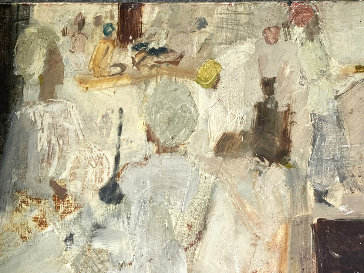 Scène D’intérieur Orientaliste Par Verdé 1959 Atelier Briançon-photo-2
