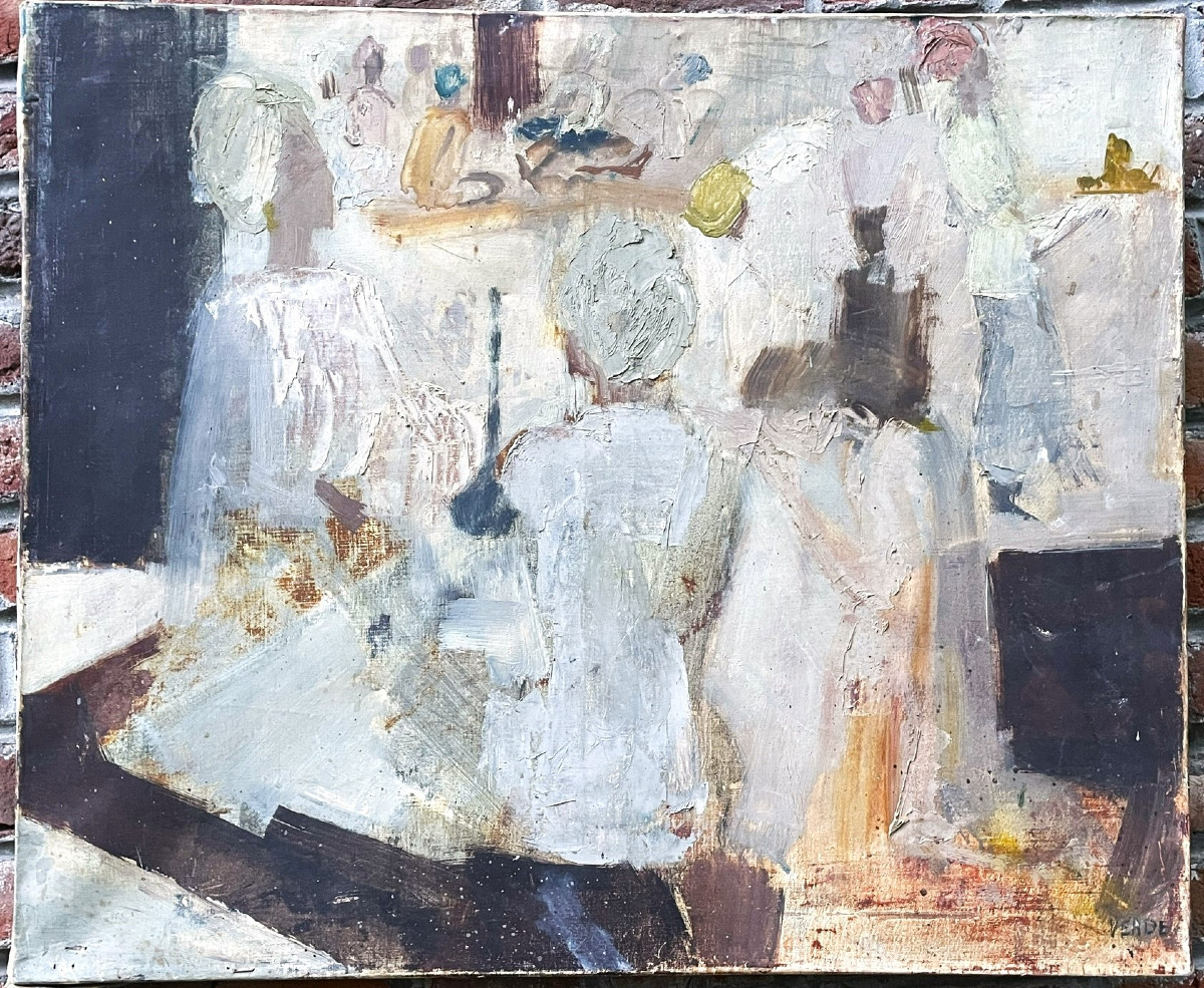 Scène D’intérieur Orientaliste Par Verdé 1959 Atelier Briançon