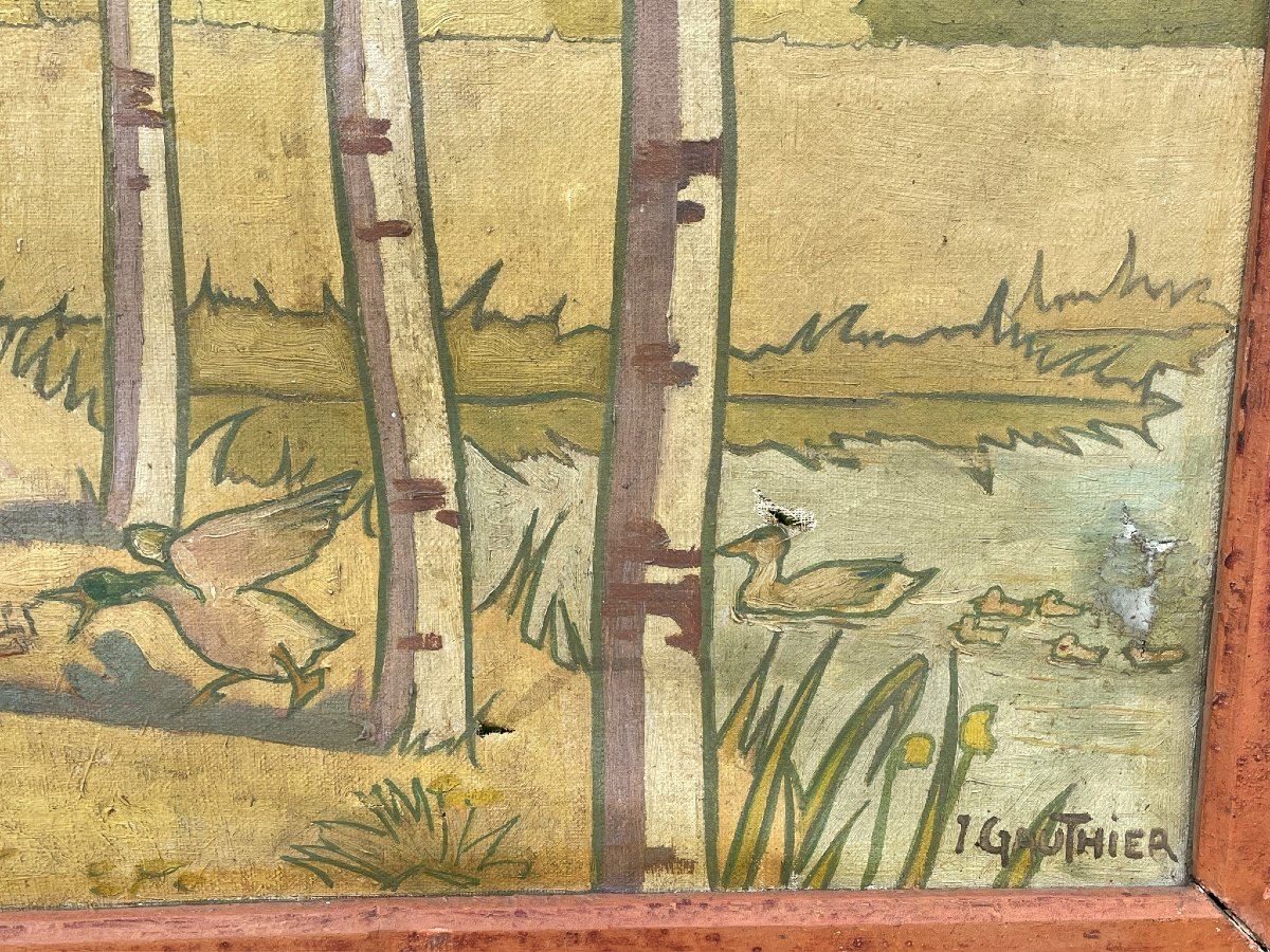 Breton Landscapes By Joseph Stany Gauthier In The Style Of Henri Rivière - Carcassonne-photo-2