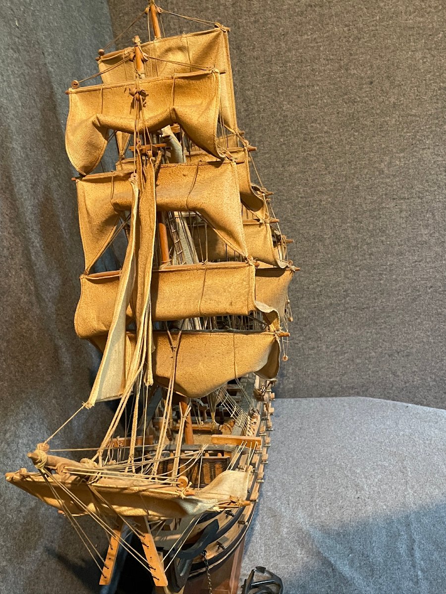 Maquette du bateau Victory, 110 cm, vaisseau de l’amiral Nelson à Trafalgar-photo-1