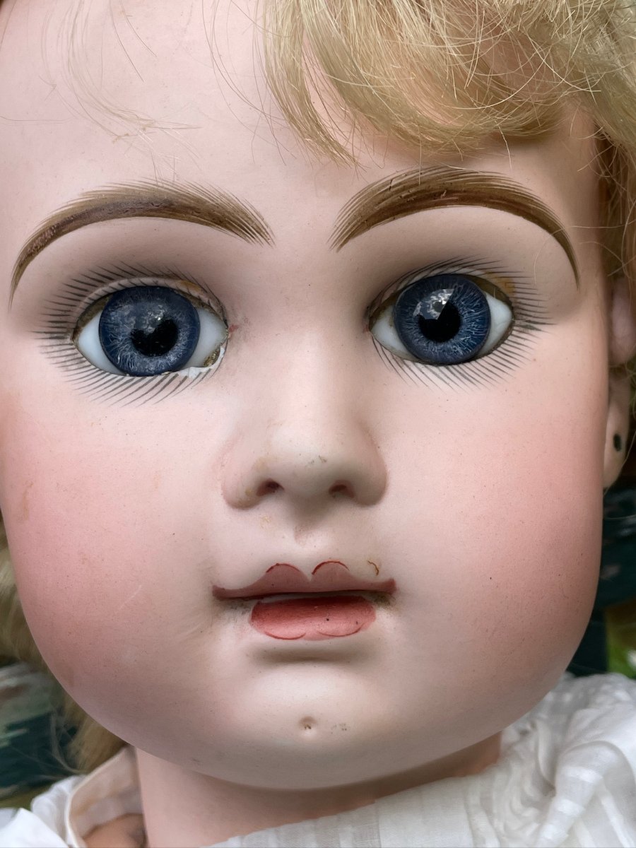 Jumeau Doll Size 14, 77 Cm, Jumeau Body With Cracked Head-photo-3
