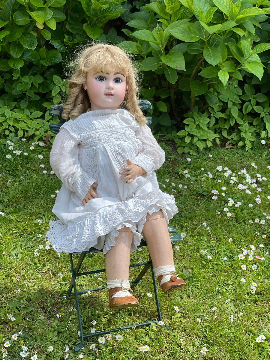 Jumeau Doll Size 14, 77 Cm, Jumeau Body With Cracked Head-photo-4