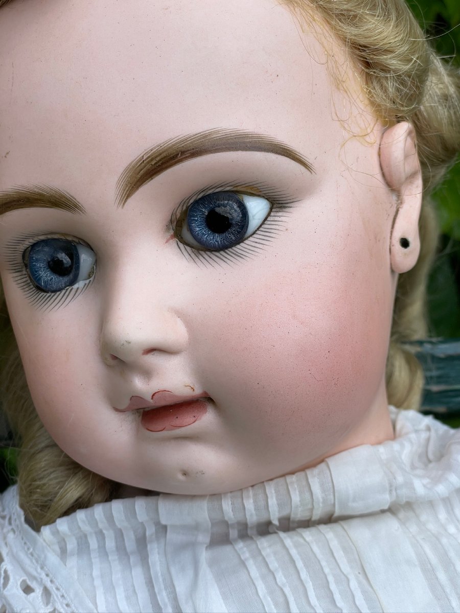 Jumeau Doll Size 14, 77 Cm, Jumeau Body With Cracked Head-photo-5