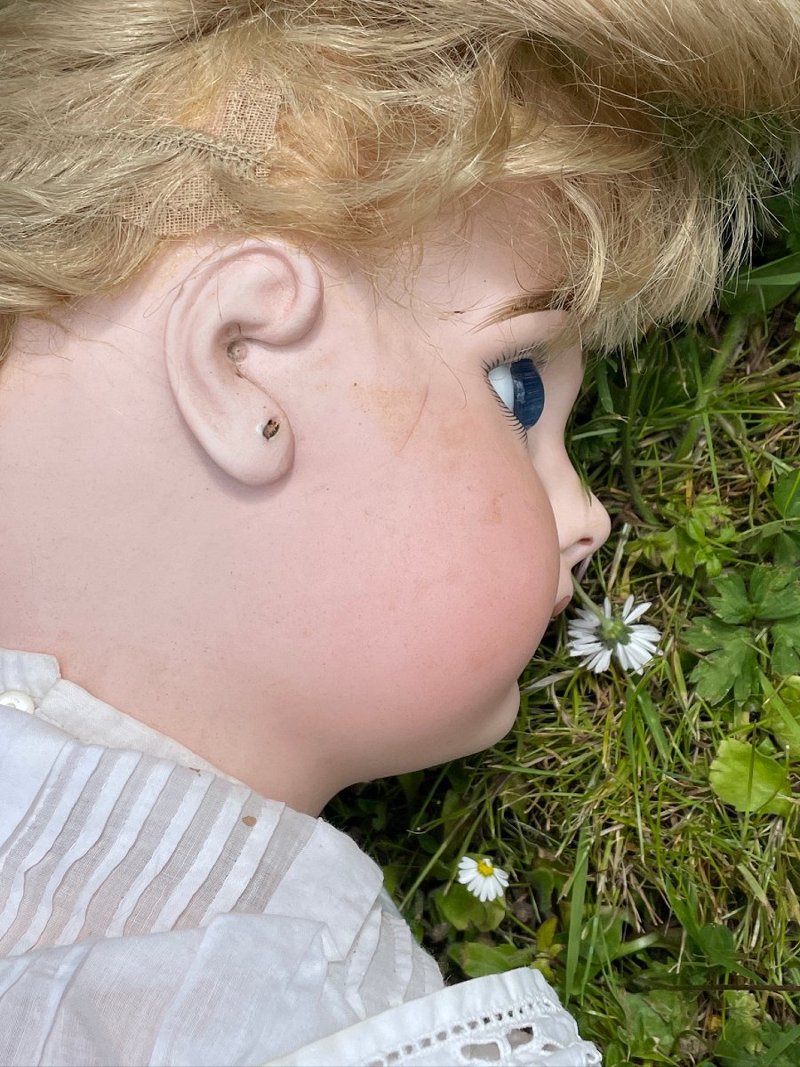 Jumeau Doll Size 14, 77 Cm, Jumeau Body With Cracked Head-photo-6