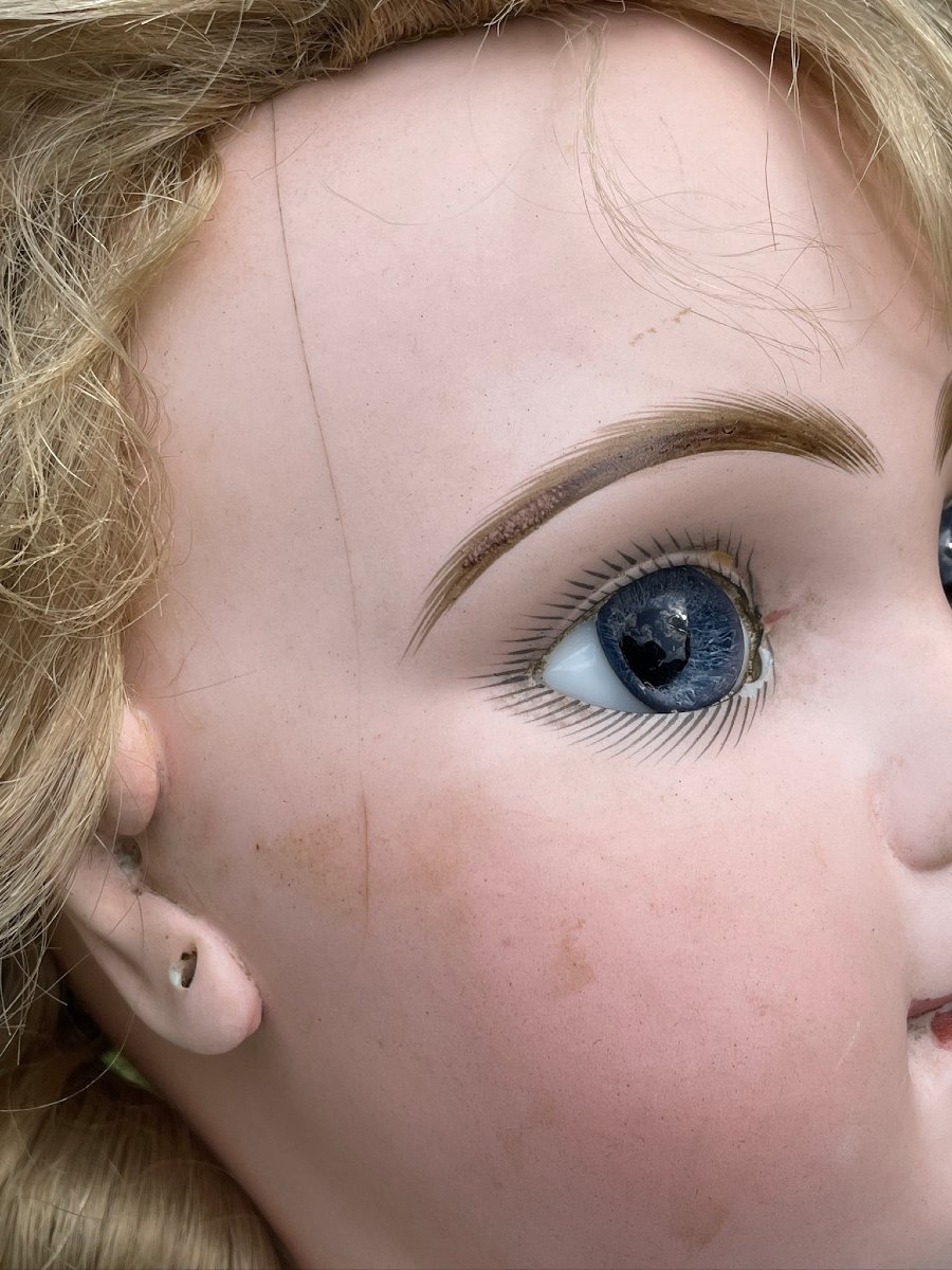 Jumeau Doll Size 14, 77 Cm, Jumeau Body With Cracked Head-photo-8