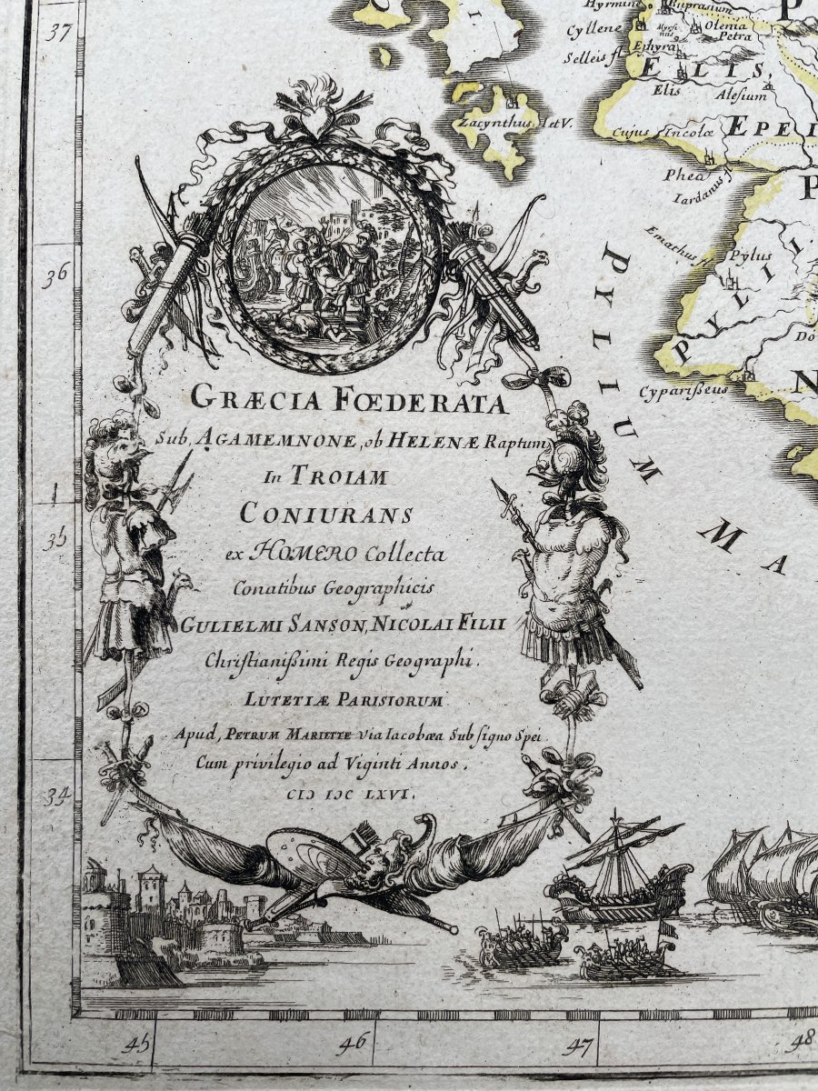 Ancient Greece Map “graecia Foederata” 1730-photo-3