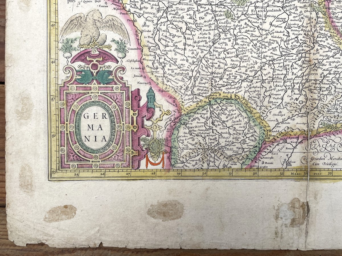 Old Antique Map Of Germania By Gerard Mercator - Germany In 1623-photo-5