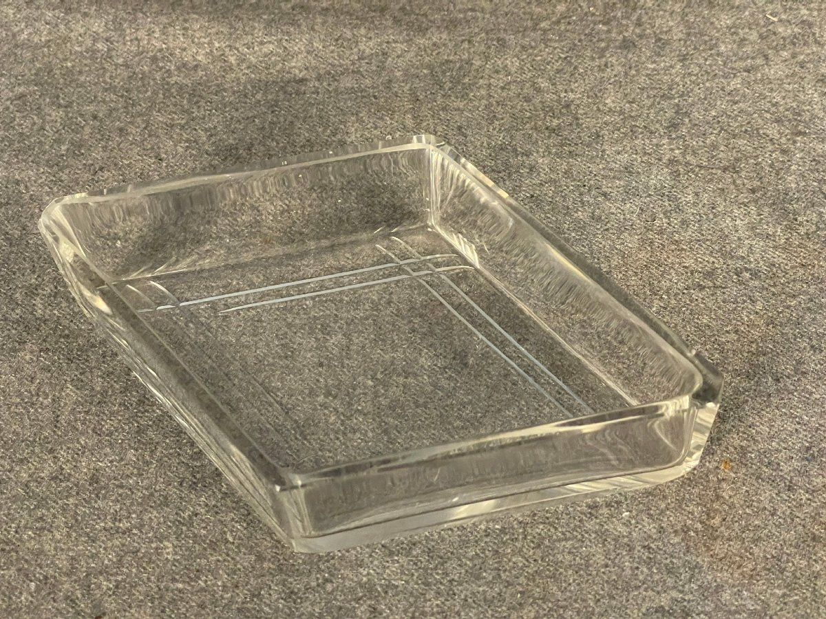 Serviteur, surtout de table cristal taillé et ébène, apéritif, hors d’œuvre- Art Déco-photo-4