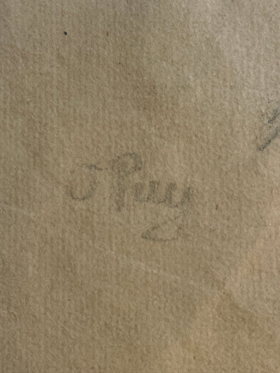 Femme nue agenouillée dessin original par Jean Puy Roanne 1935-photo-4