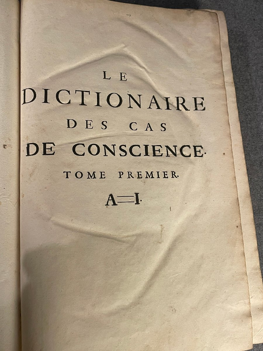 Dictionnaire des cas de conscience 2 vol de 1733-photo-4