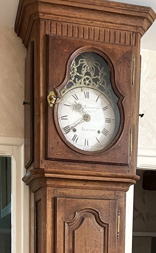 Picardy Grandfather Clock With Arinthod Jura Movement, 18th Century-photo-2
