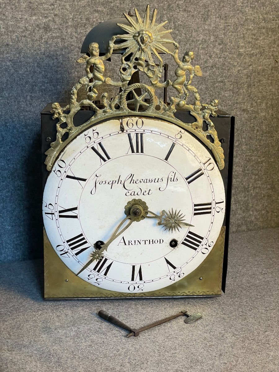 Picardy Grandfather Clock With Arinthod Jura Movement, 18th Century-photo-3