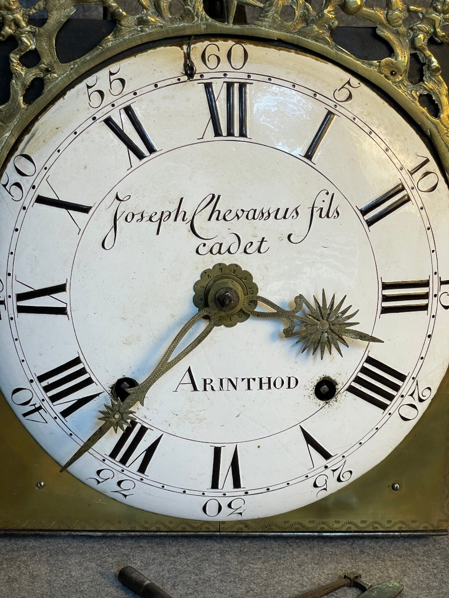 Picardy Grandfather Clock With Arinthod Jura Movement, 18th Century-photo-4