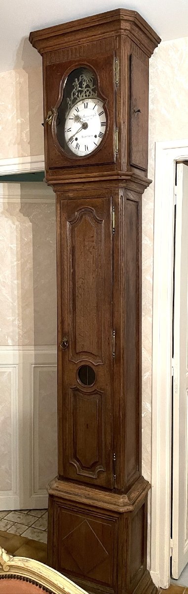 Picardy Grandfather Clock With Arinthod Jura Movement, 18th Century-photo-1