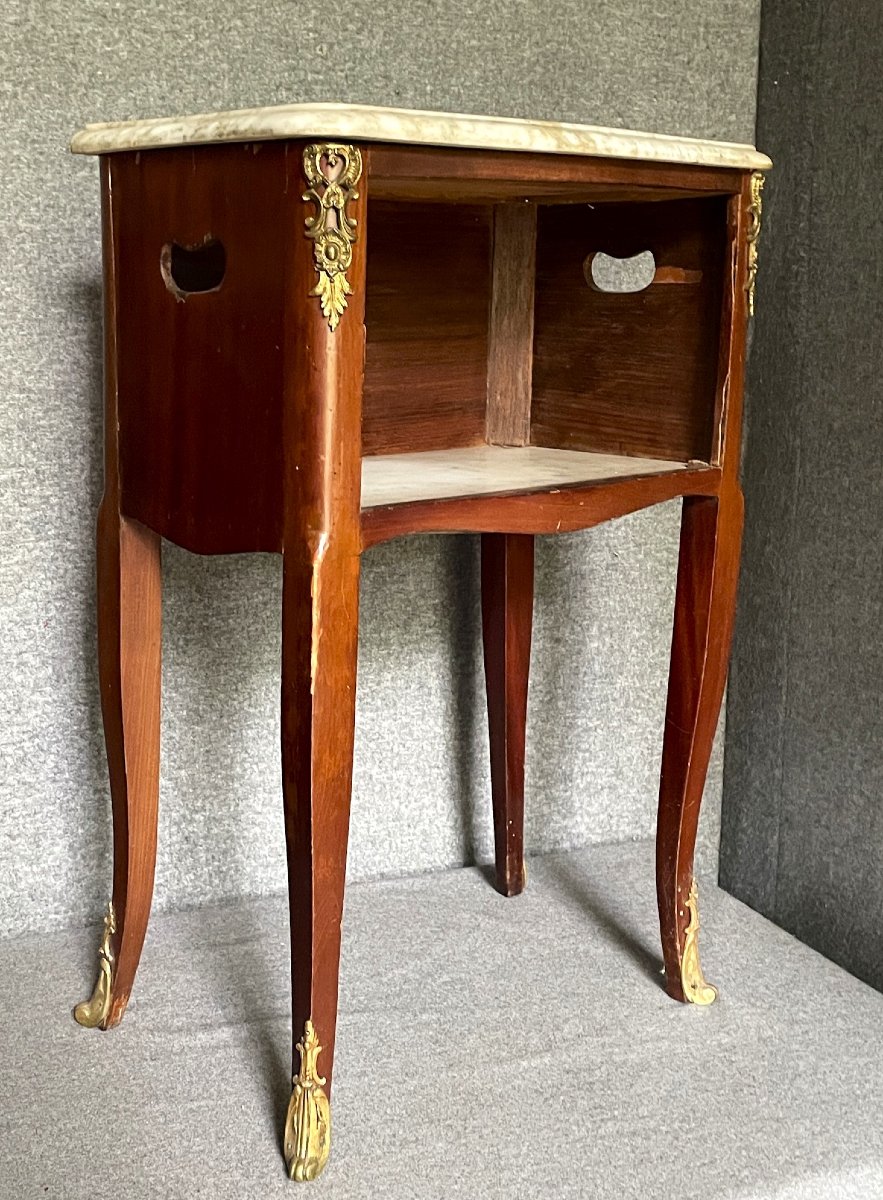 Louis XV Mahogany Bedside Or Living Room Table, 19th Century-photo-2