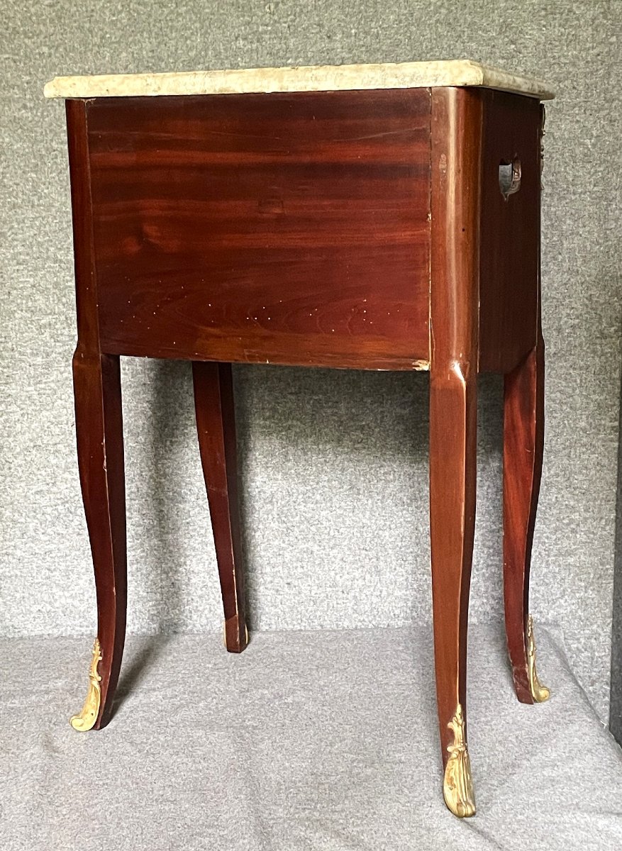 Louis XV Mahogany Bedside Or Living Room Table, 19th Century-photo-3