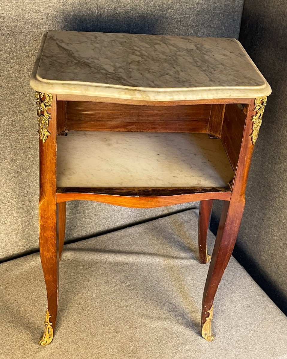 Louis XV Mahogany Bedside Or Living Room Table, 19th Century-photo-4