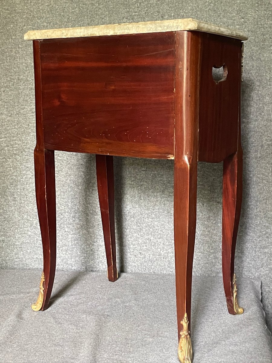 Louis XV Mahogany Bedside Or Living Room Table, 19th Century-photo-3