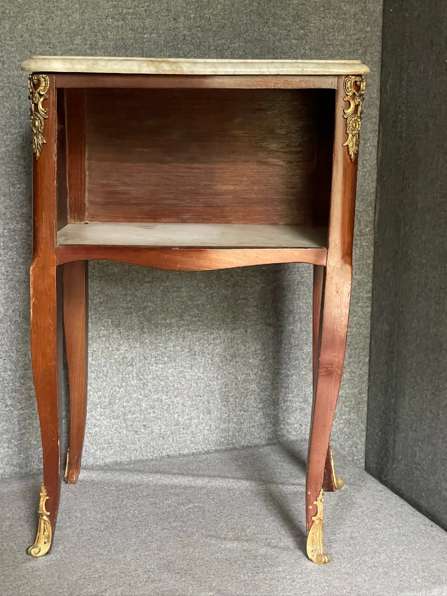 Louis XV Mahogany Bedside Or Living Room Table, 19th Century-photo-4