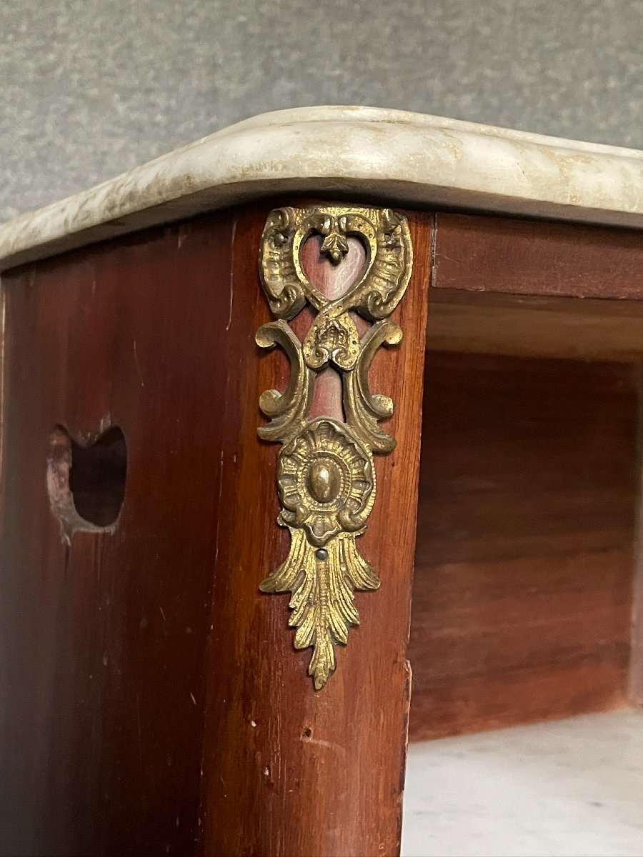 Louis XV Mahogany Bedside Or Living Room Table, 19th Century-photo-5