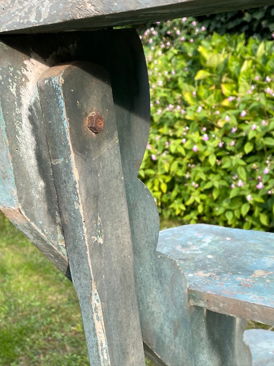 Étagère porte-plantes pliante, jardin, véranda, fleuriste, bois massif début XXème -photo-5