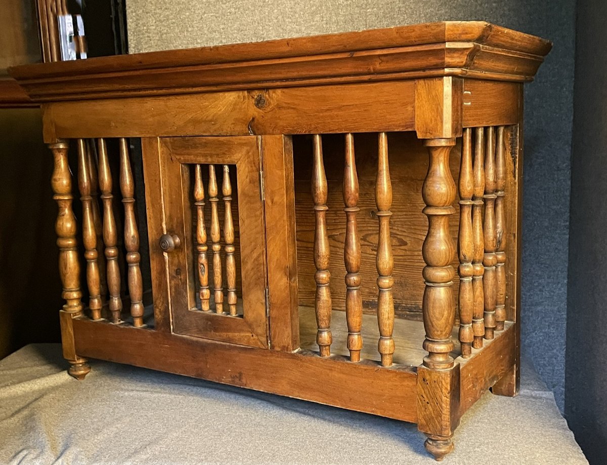 Panetière en noyer d'époque Louis Philippe XIXème siècle -photo-2