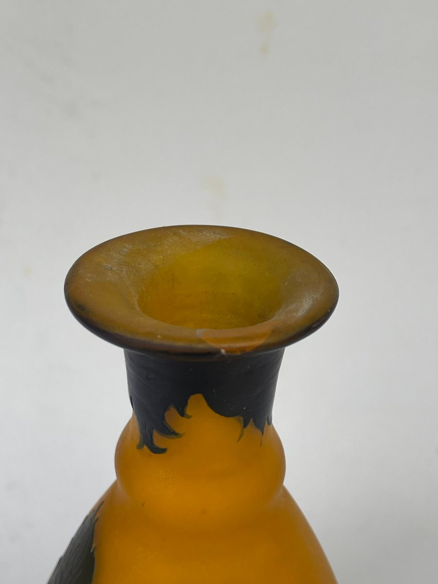 Richard, verrerie Loetz, vase verre multicouches à décor de mûres-photo-3