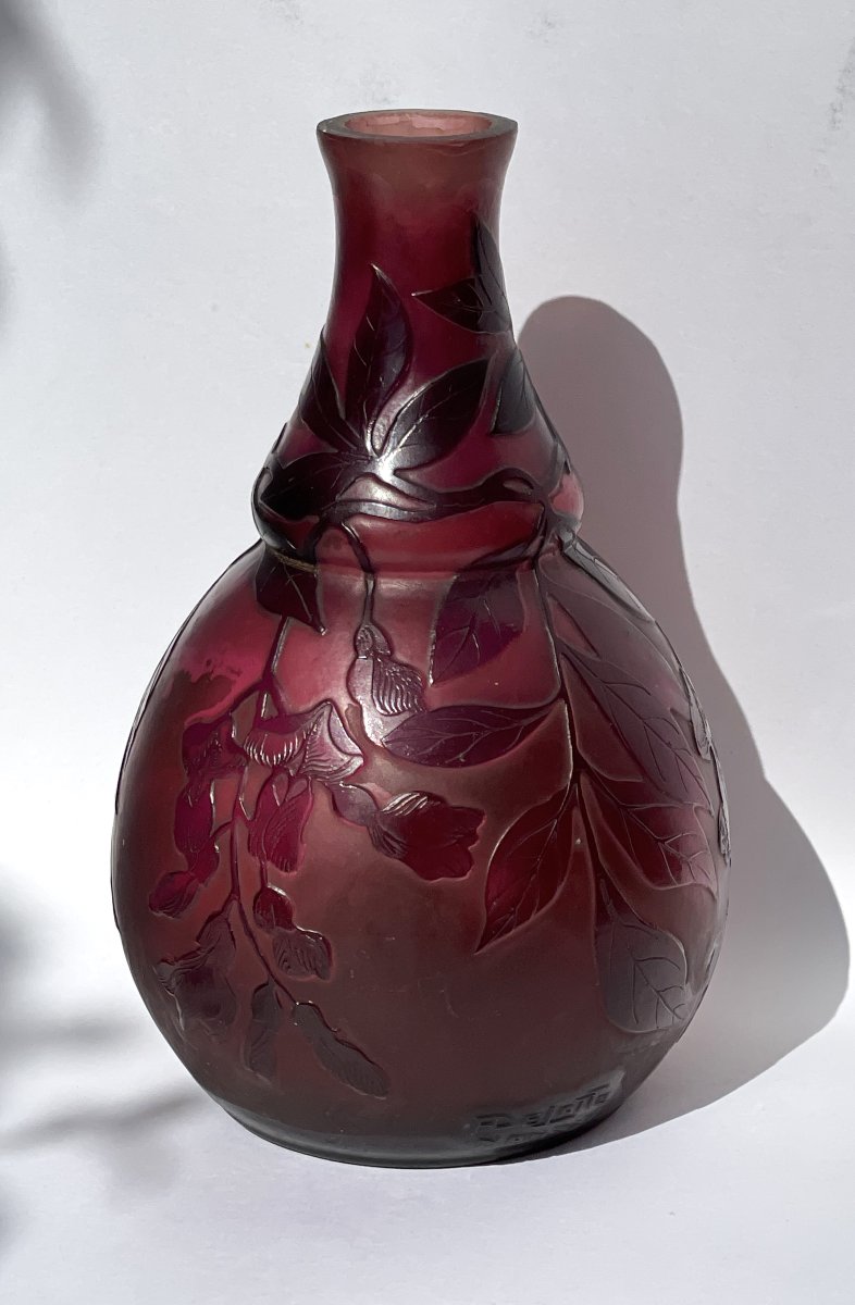 Vase André Delatte à Nancy à décor de glycine-photo-2