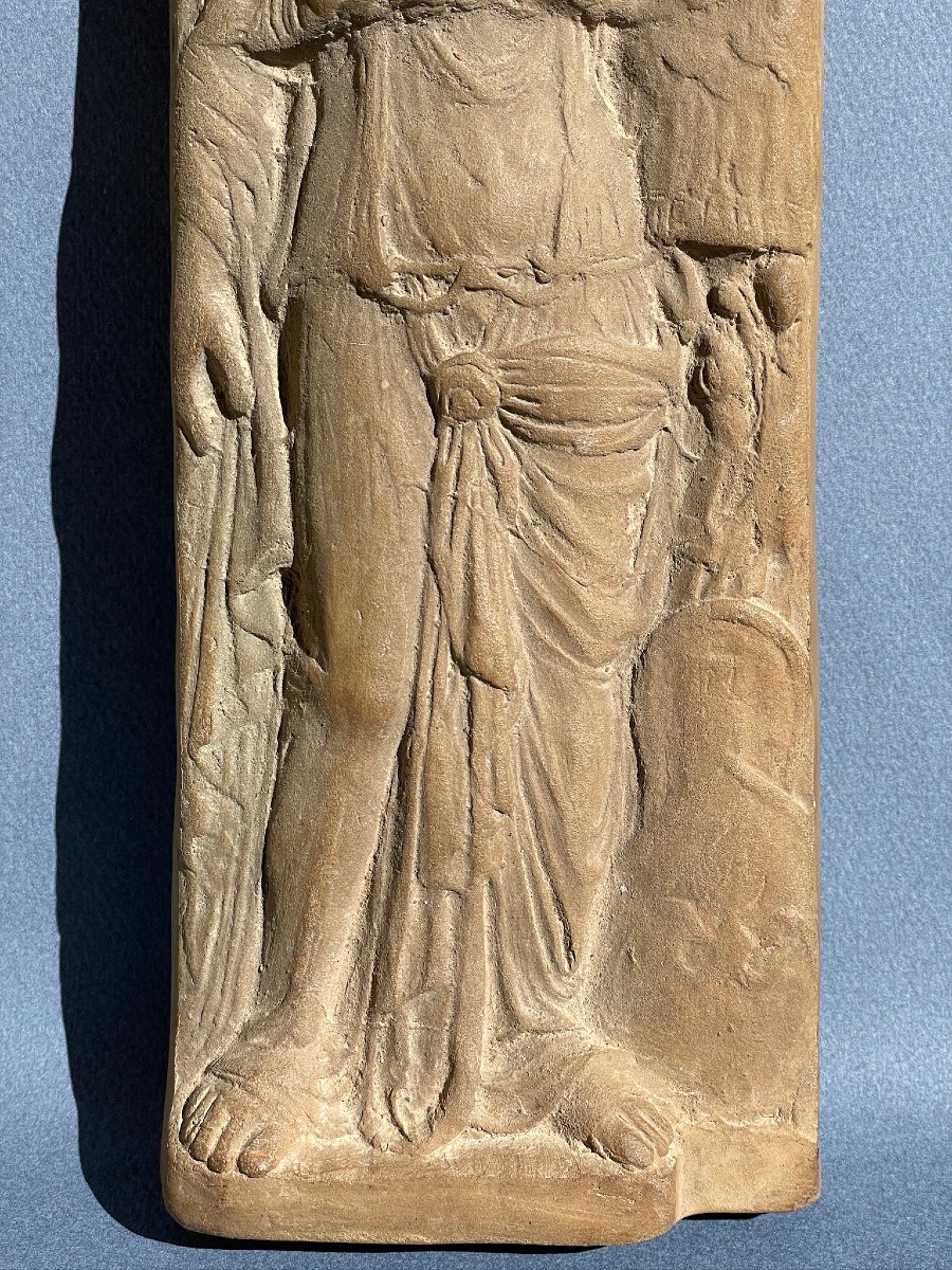 Bas-relief de la Victoire, Carthage 2ème siècle Tunisie, terre cuite début XXème-photo-1