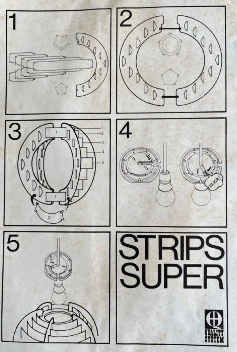 Lustre, suspension « Strips » design Brylle et Jacobsen - Danemark 1965-photo-1