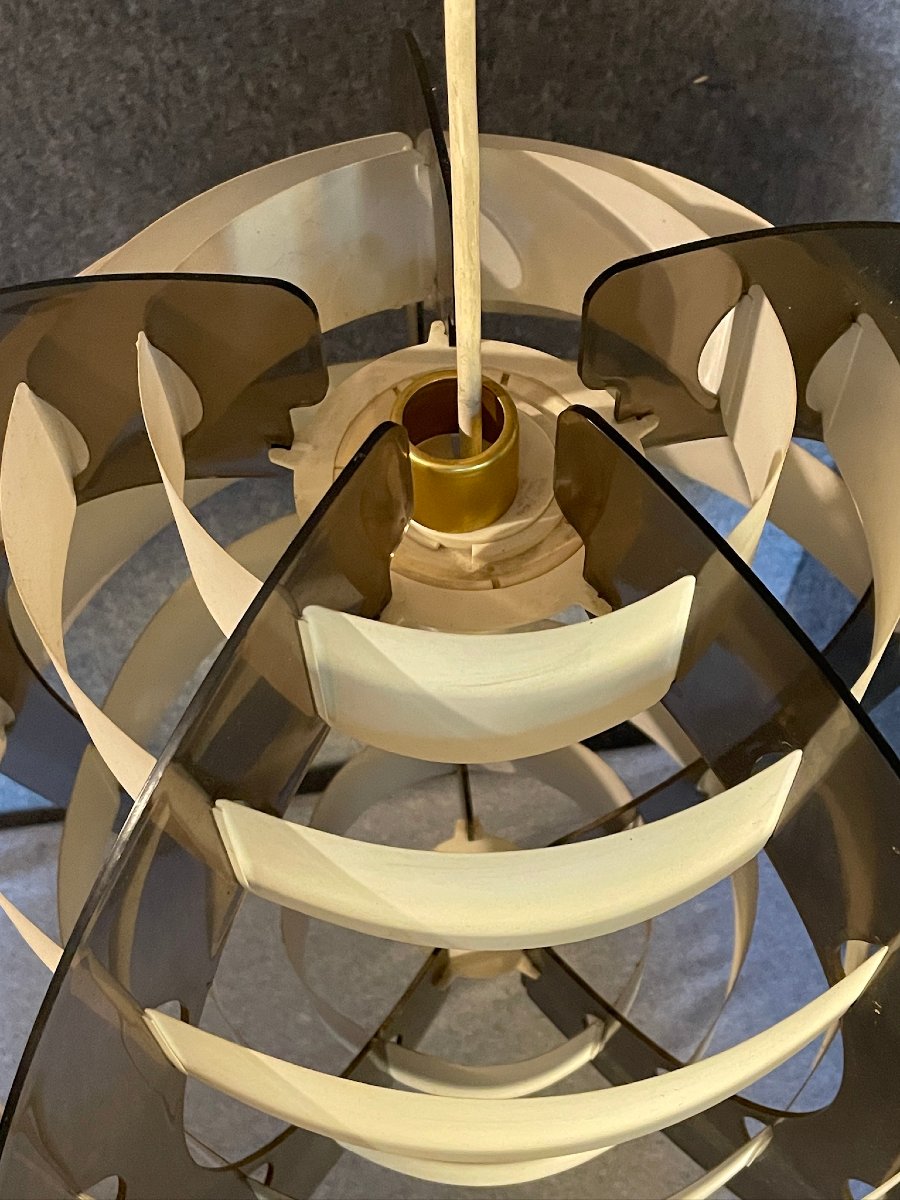 Lustre, suspension « Strips » design Brylle et Jacobsen - Danemark 1965-photo-4