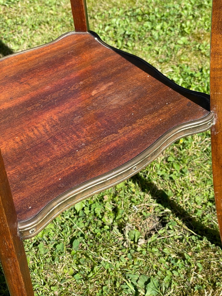 Sellette Napoléon III de style Louis XV dessus de marbre rouge royal XIXème -photo-5