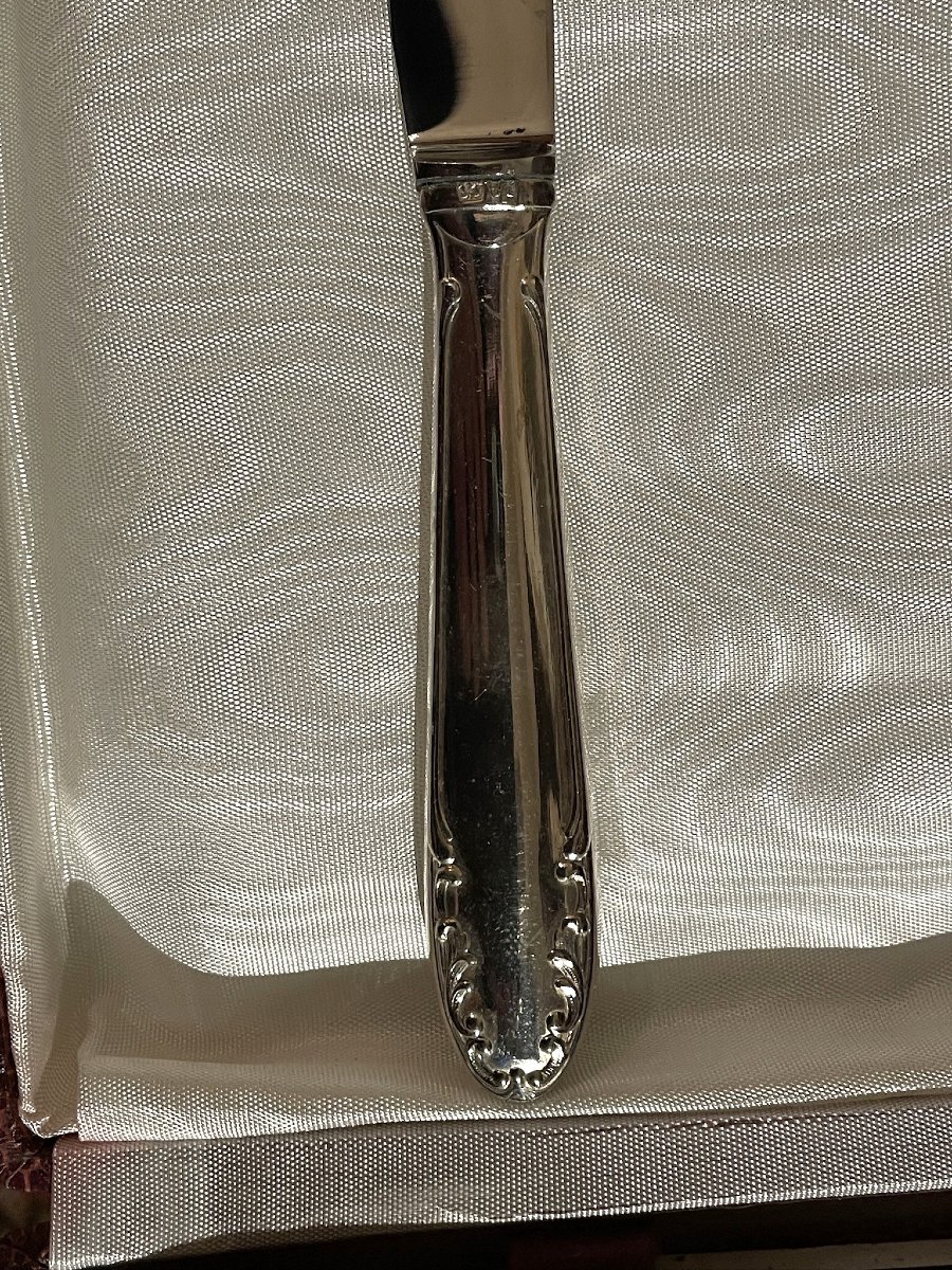 Box Of 24 Silver-plated Knives, Like New – Ruy Blas Beausoleil – Monaco-photo-3