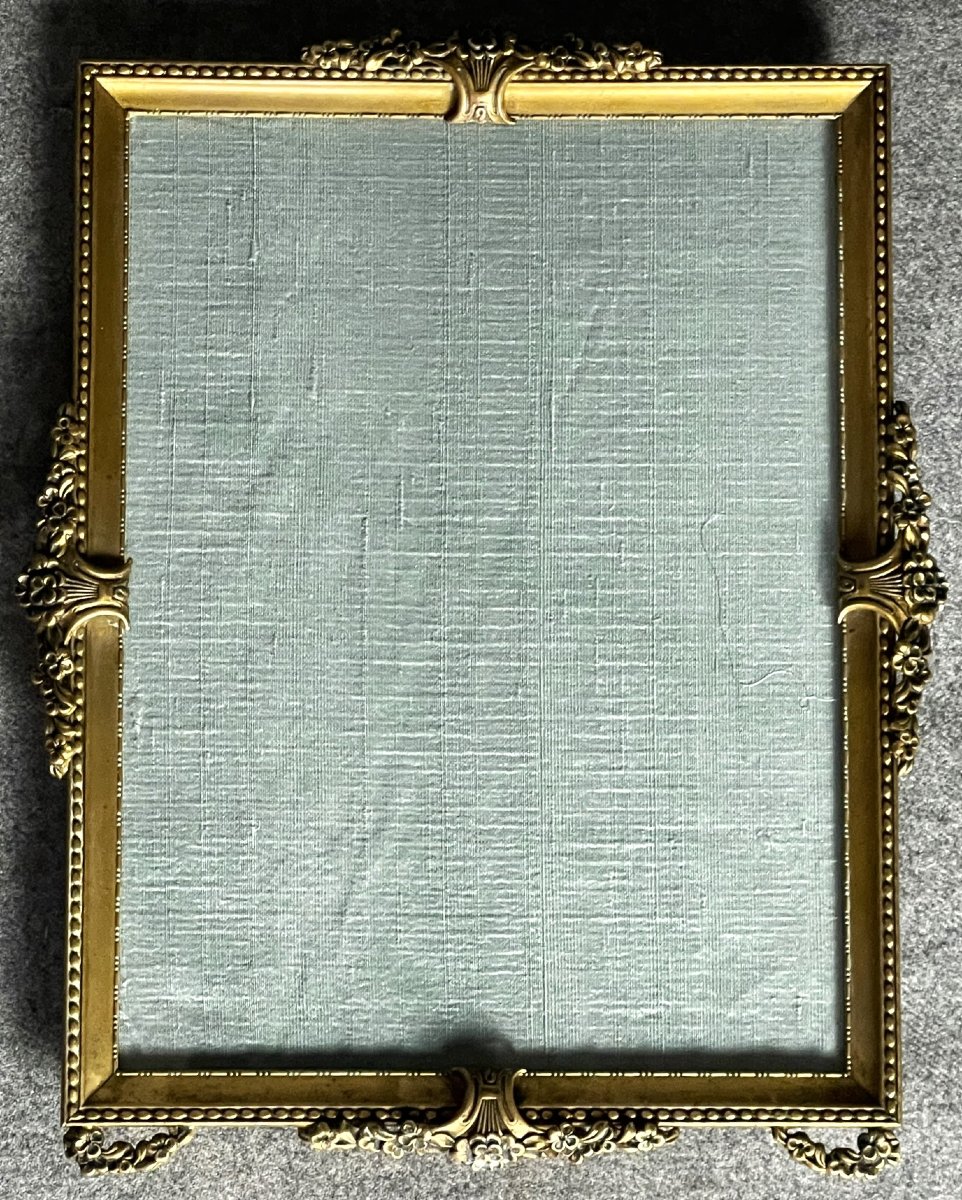Pair Of Ornate Gilt Bronze Photo Frames, Late 19th Century-photo-2