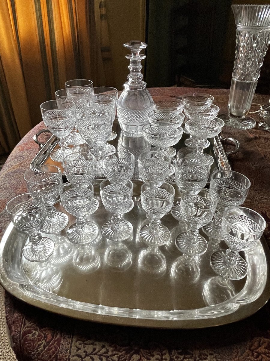 Service de verres en cristal modèle Trianon Saint Louis 25 pièces -photo-4