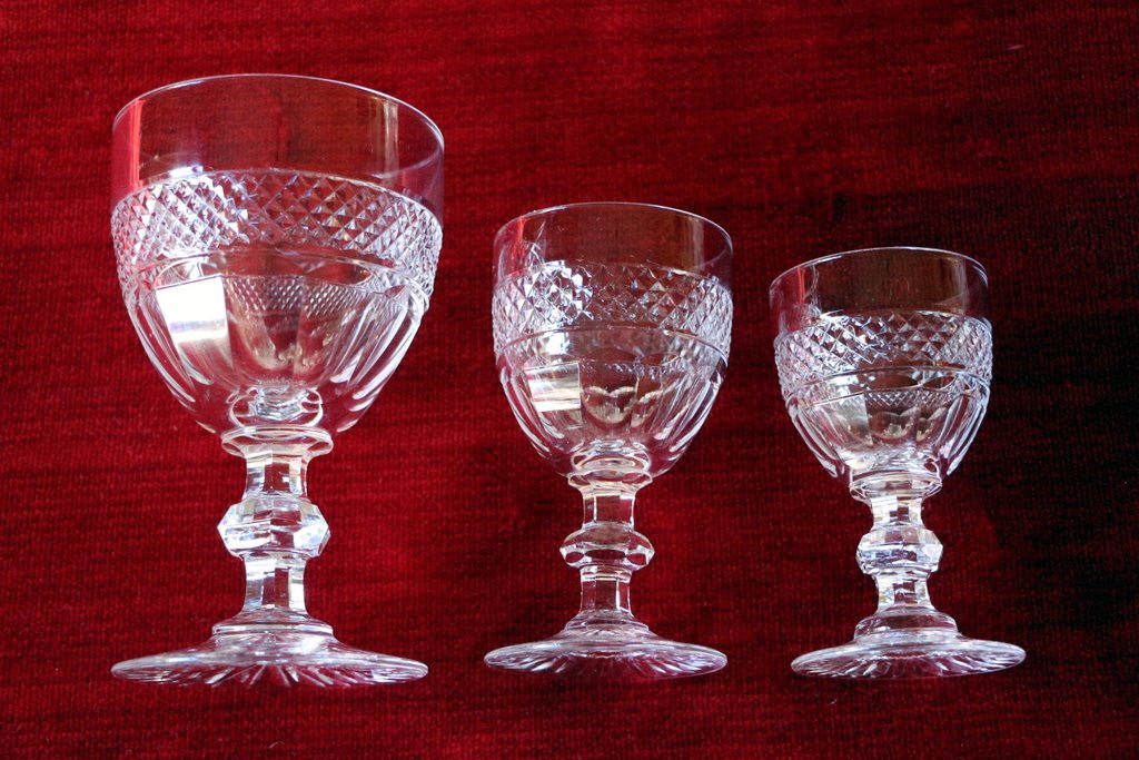 Service de verres en cristal modèle Trianon Saint Louis 25 pièces -photo-2