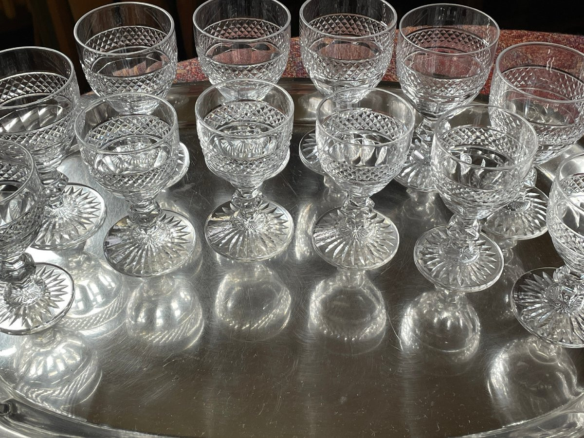 Service de verres en cristal modèle Trianon Saint Louis 25 pièces -photo-5