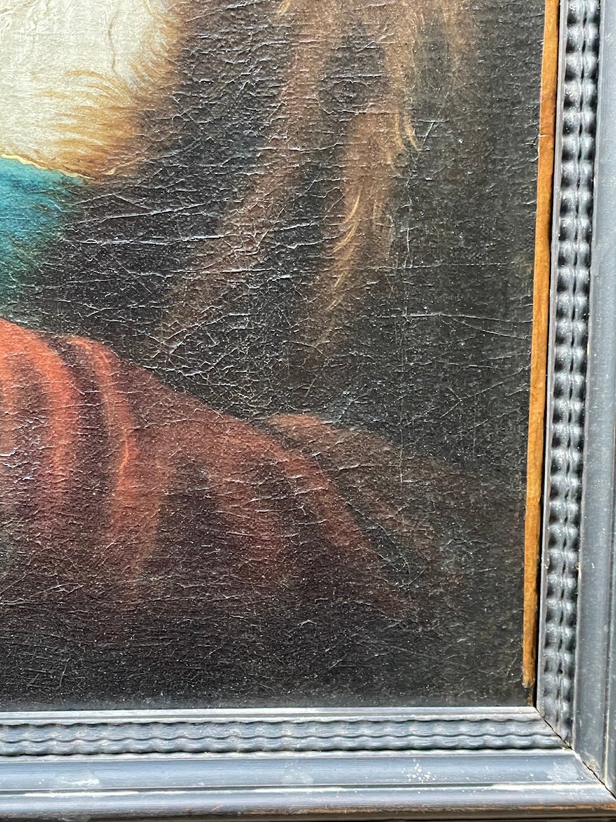 ֤Giuseppe Nogari, (entourage de) vieille femme aux yeux bleus Venise Italie XVIIIème -photo-4